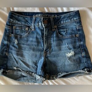 American Eagle High Rise Jean Shorts Size 2